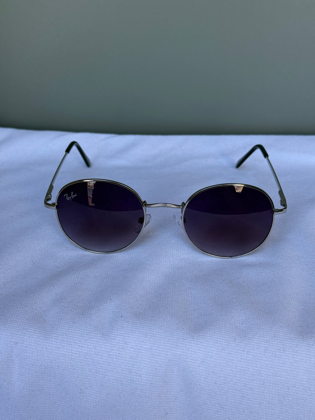 Ray-Ban Round Metal Gümüş & Degradeli Mürdüm Güneş Gözlüğü