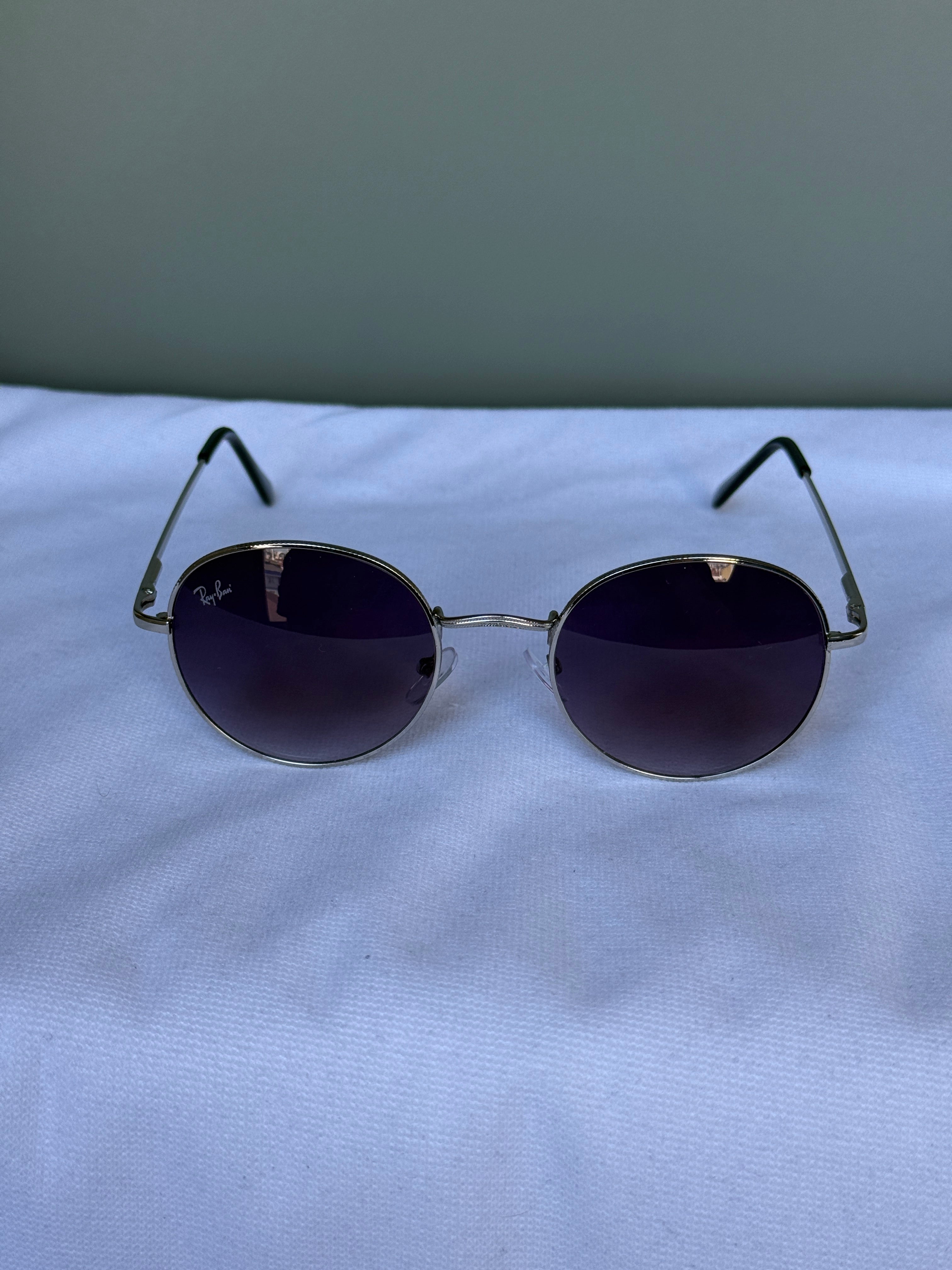 Ray-Ban Round Metal Gümüş & Degradeli Mürdüm Güneş Gözlüğü