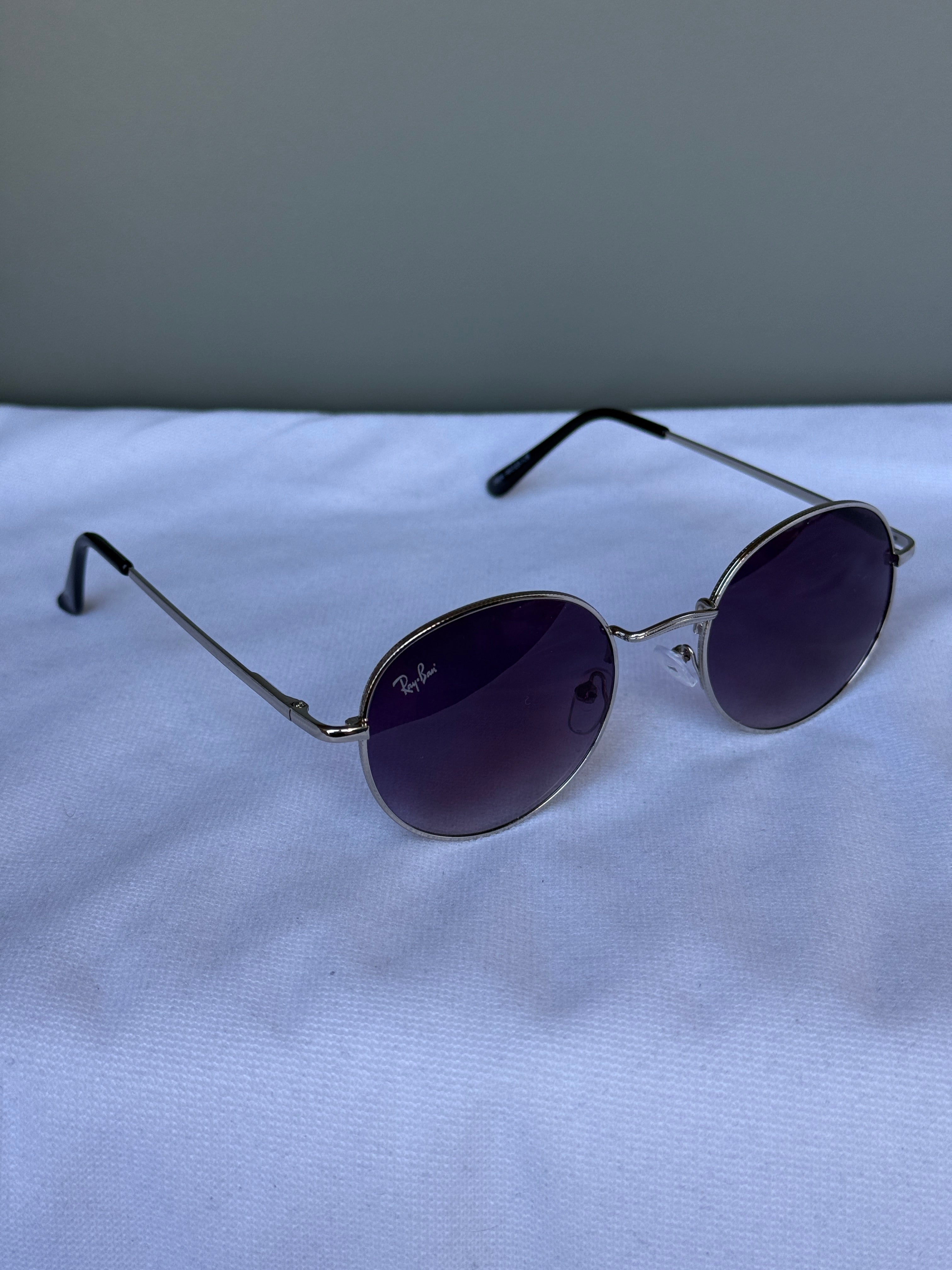 Ray-Ban Round Metal Gümüş & Degradeli Mürdüm Güneş Gözlüğü