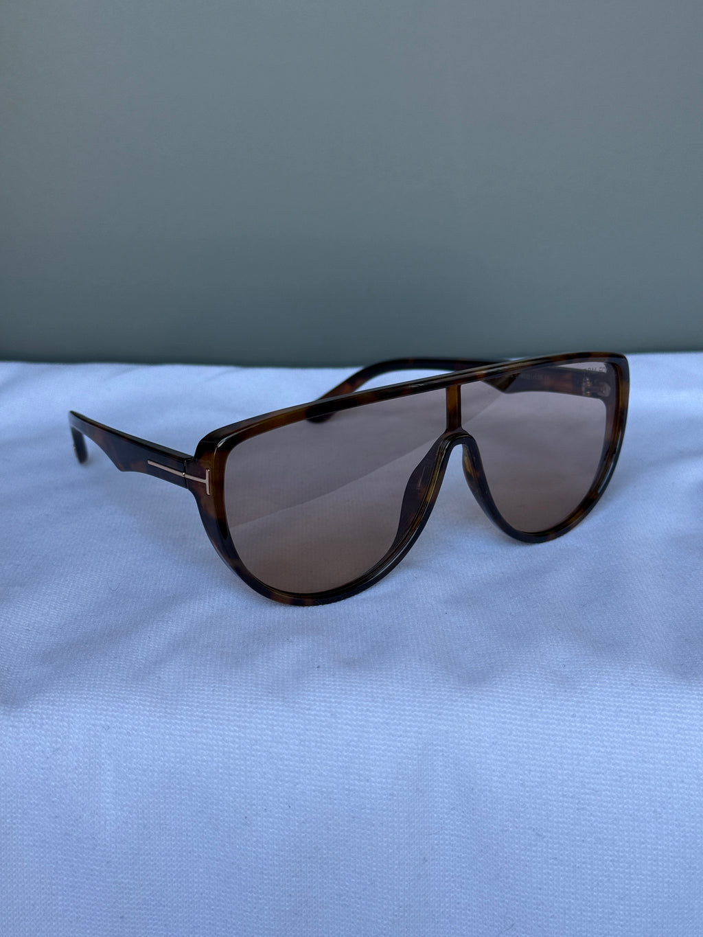 Tom Ford Shield Oversized Parlak Siyah Güneş Gözlüğü