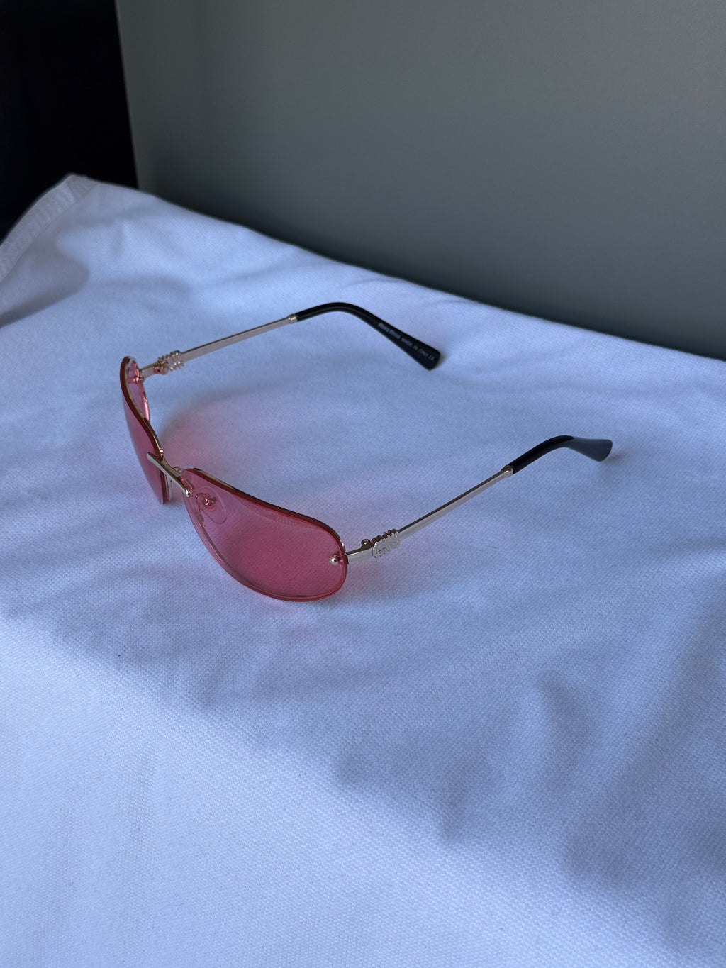 Miu Miu Rimless Avant-Garde Pembe Güneş Gözlüğü