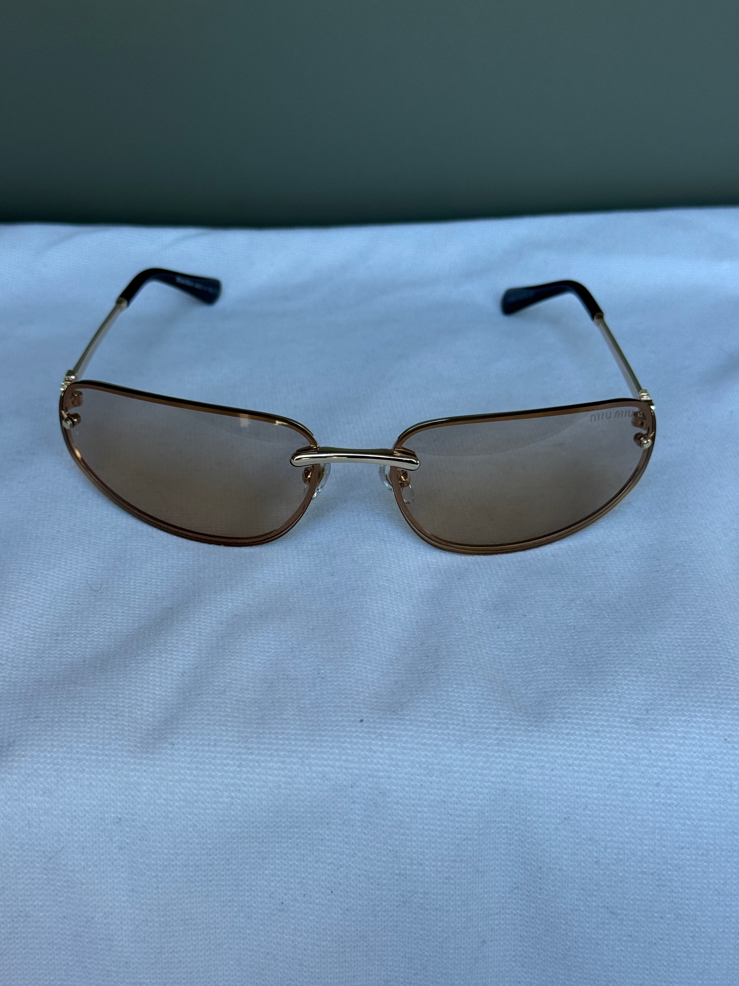 Miu Miu Rimless Avant-Garde Pembe Güneş Gözlüğü