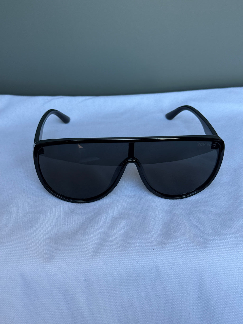 Tom Ford Shield Oversized Parlak Siyah Güneş Gözlüğü