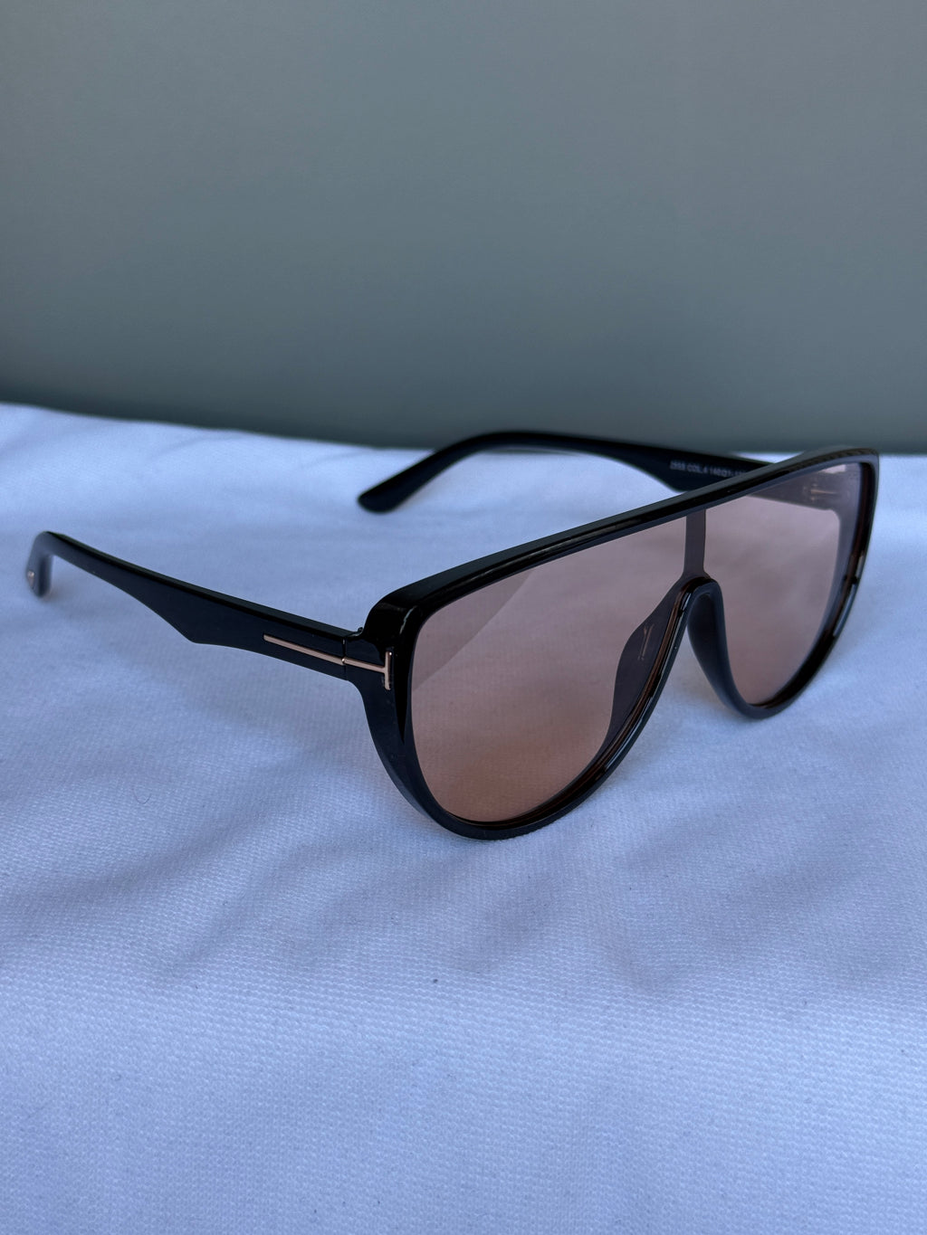 Tom Ford Shield Oversized Parlak Siyah Güneş Gözlüğü