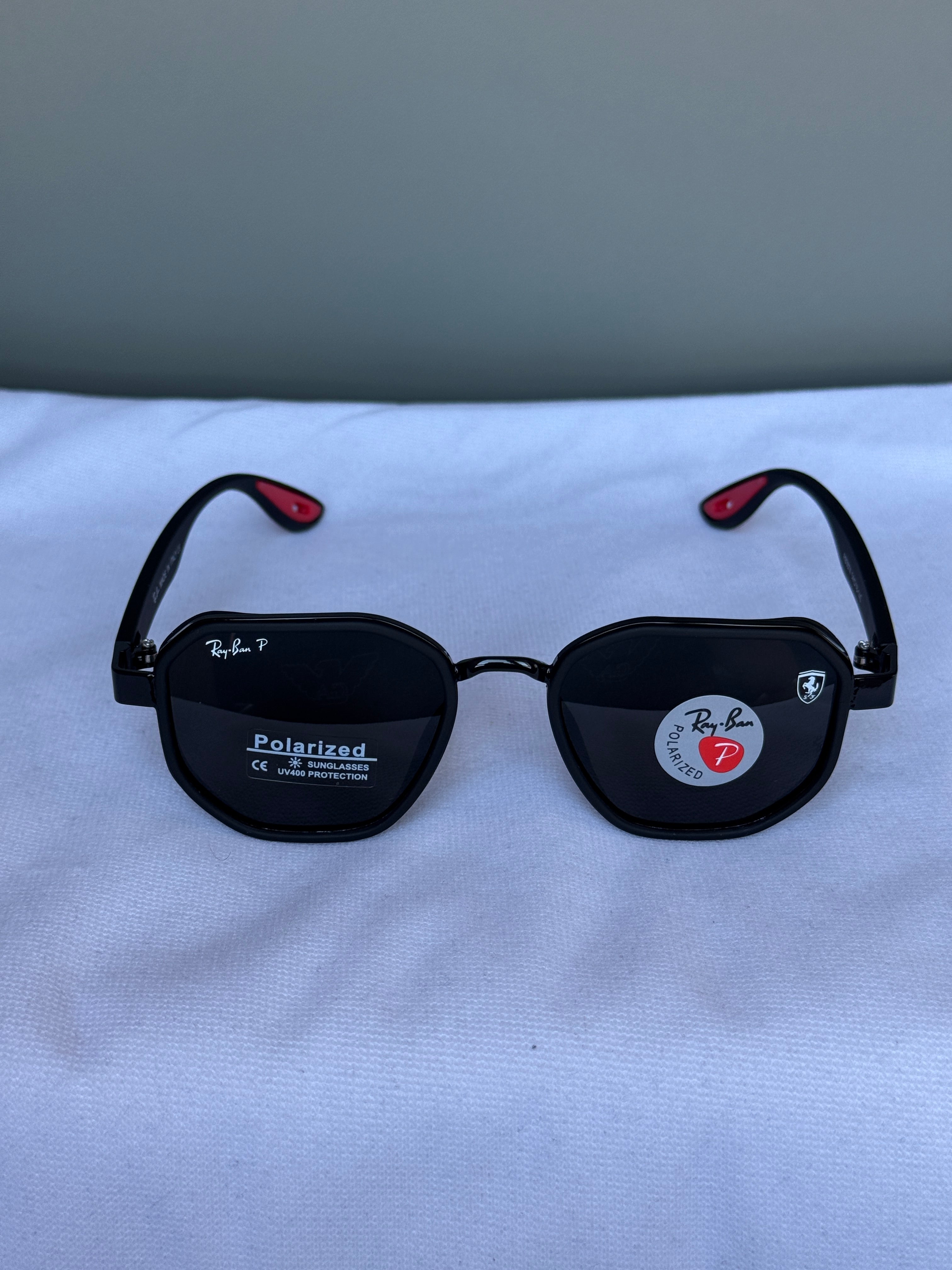 Ray-Ban x Scuderia Ferrari Hexagonal Polarize Güneş Gözlüğü