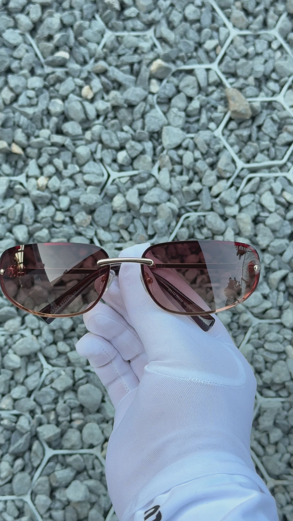 Miu Miu Rimless Avant-Garde Pembe Güneş Gözlüğü